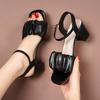 Size 35-42 New Fashion White High Heel Shoe Buckle Sandalias Grace Dress Female Designer Party Shoes 2026 Summer Women's Sandals