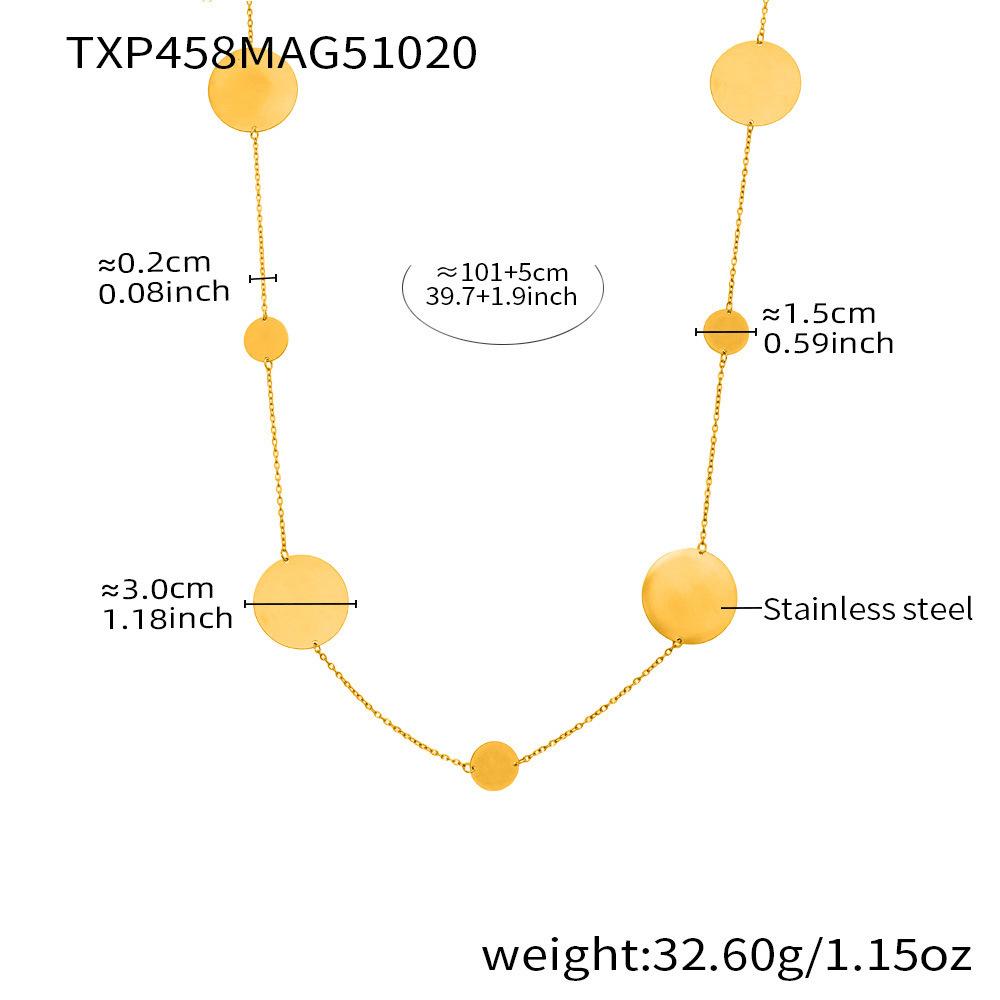 Herz Halskette Ohrringe Ring aus Edelstahl 18k vergoldet Pulloverkette Lange Halsketten Passende Ohrringringe für Frauen