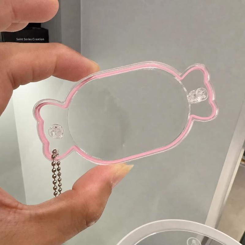 Candy Shaped Acrylic DIY Shaker Keychain Clear Charm Case Multi Colors for Handmade Craft Enthusiasts Daily Use