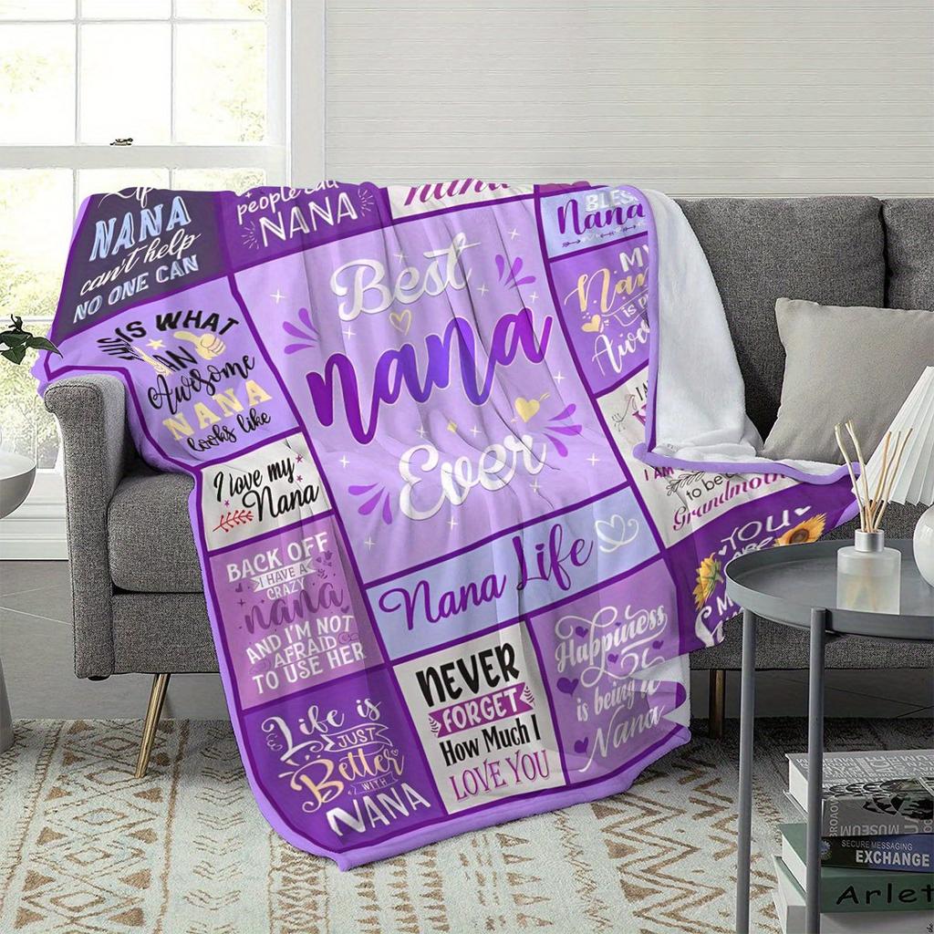 1pc Design Exquisite Pattern Flannel Blanket for Bed, Office Shawl, Leg Cover, Home, Outdoor Camping, Car, Multi-Purpose Comfortable Soft Blanket