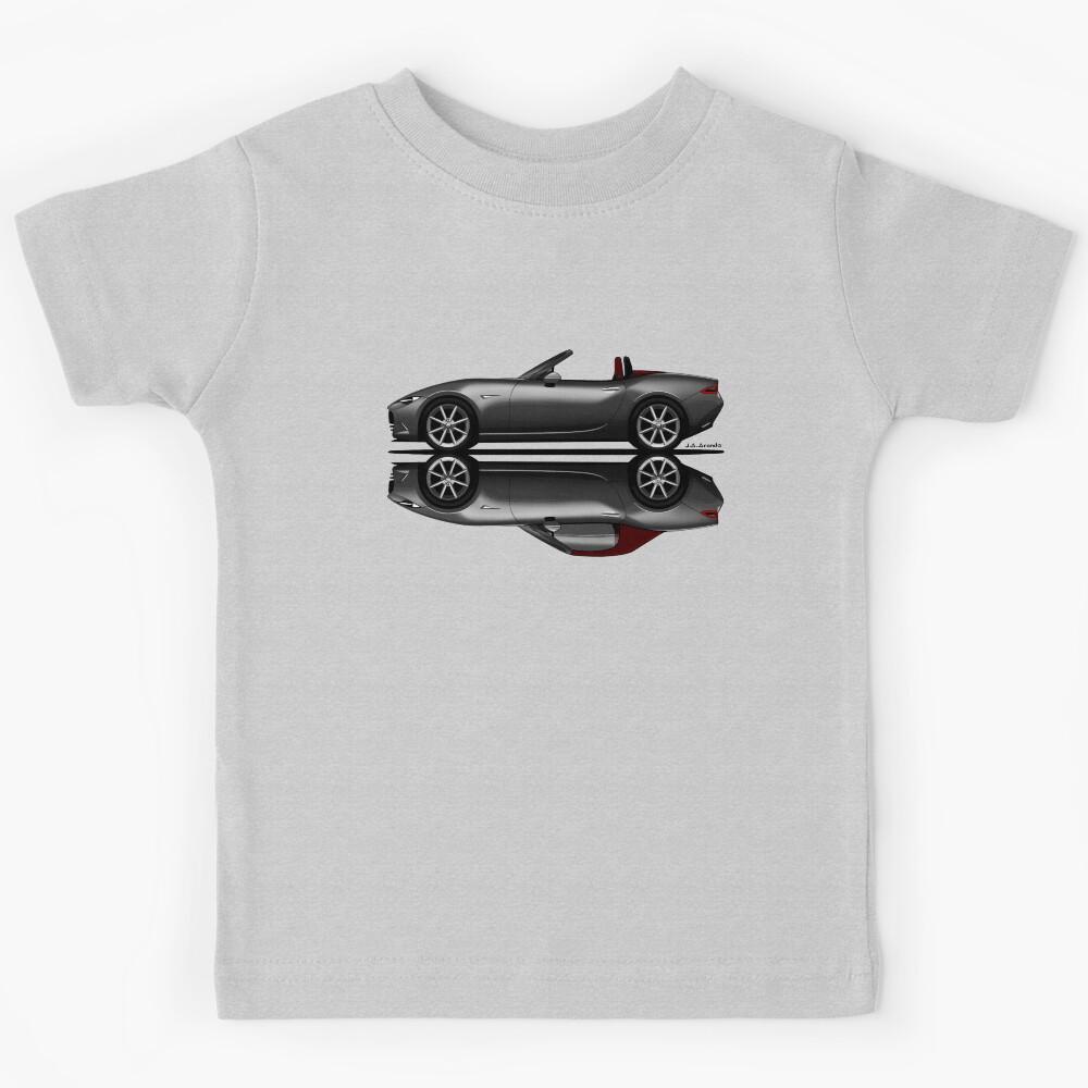 Copia de My drawing of the open and closed gray ND roadster convertible Japanese sports car Kids T-Shirt 160