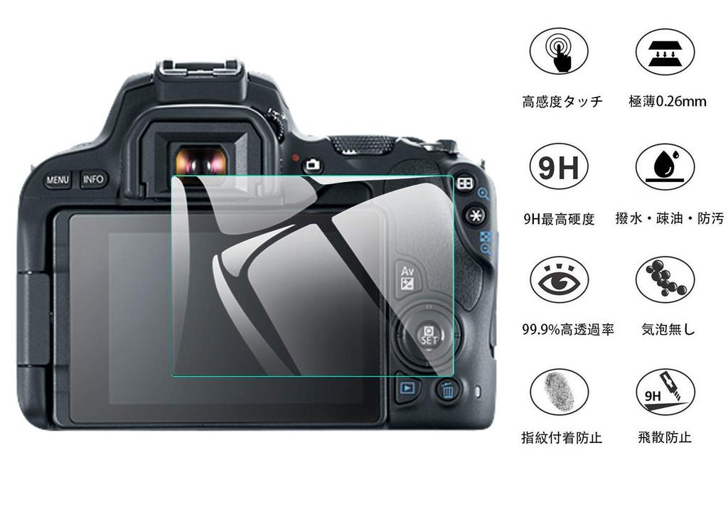 EternalStars Camera Screen Protector with 9H Full for Canon EOS Kiss 3-Piece Hardness, Coverage, X9/X10