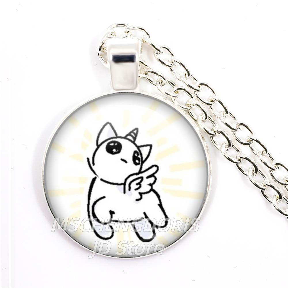 TBH Autism Creature Yippies Creative Funny Yippee Meme Cartoon Glass Cabochon Pendant Necklace Charm Jewelry Gift Jewelry