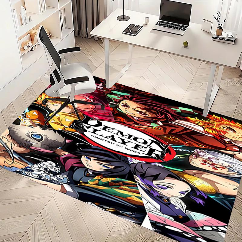 1pc Demon Slayer Characters1 Print Area Rug - Soft, Washable Non-Slip Indoor Mat, Living Room, Home Office Decorative Rug,Office Decorative
