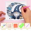 DIY Diamond Painting Kit with Frame,Old Man Full Circle Mosaic 5D DIY Cross Stitch Kit Home Decoration with Frame, Handicraft Hobby Collection