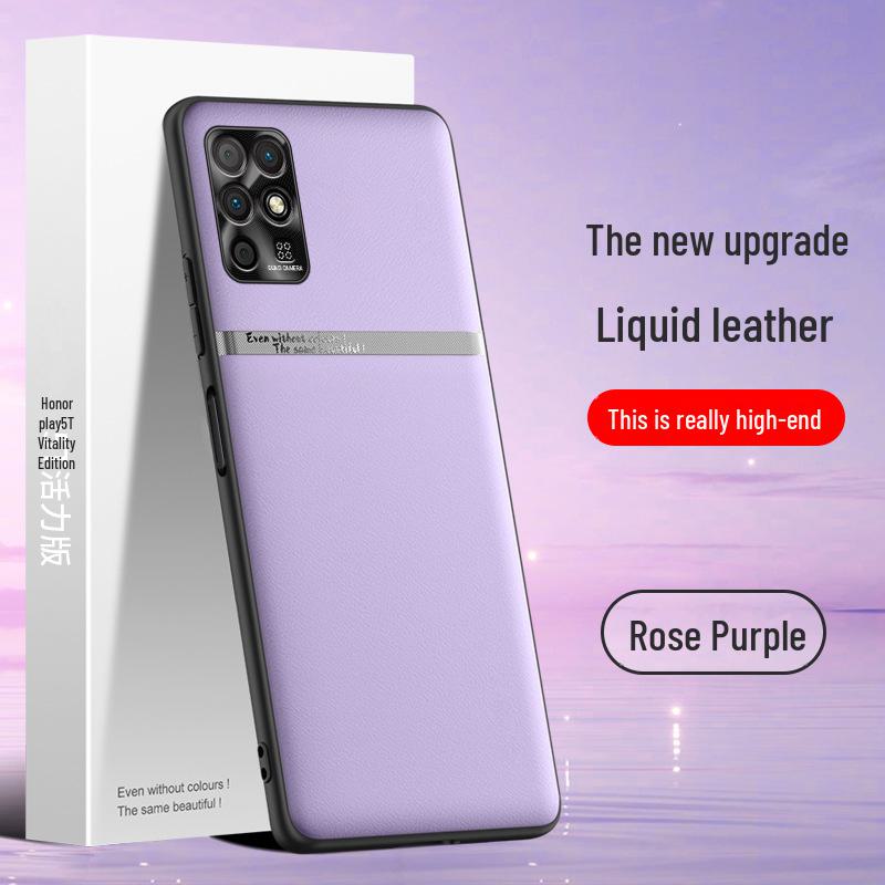 Ochronne etui z płynnej skóry dla Honor Play 5T Vitality Edition - odporne na upadki i stylowy design.