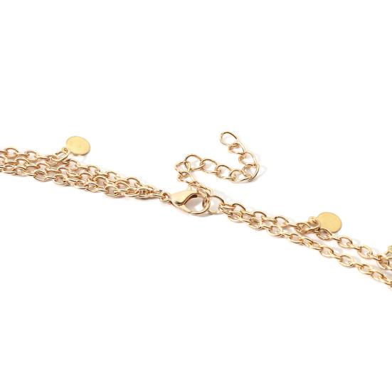 Headpiece Round Sequin Drop Layered Alloy Dance Head Chain Piece Headwear Women Hair Accessory