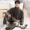 Pajamas Men'S Winter Coral Fleece Thickened Fleece Warm Men'S Autumn And Winter Flannel Men'S Large Size Winter Loungewear