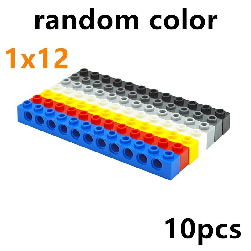 

10Pcs MOC Building Block Studded Long Beam Assembles Particles 1 x 12 with 11 Holes Thick Brick Educational Toys Compatible 3895