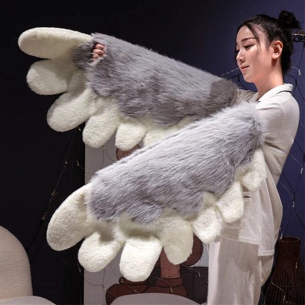 Role Play Girl Plush Animal Wings Furry Dress-Up Wings Costume  for Halloween Party