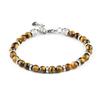Pulseira Masculina Ajustável de Aço Inoxidável com Lápis Lazúli e Fênix