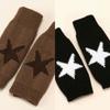 1/2 Pairs Y2K Knitted Half Finger Star Gloves  Autumn Winter Warm Women Mittens Five Pointed Star Fingerless Gloves Fashion Soft