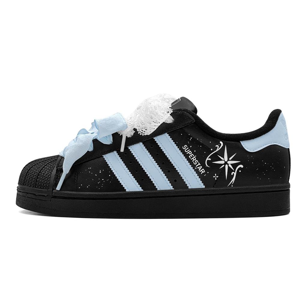 Adidas Originals Superstar 2 Skateboard Shoes Unisex Low Top Black JH9977(TeamS3-S-BOX)