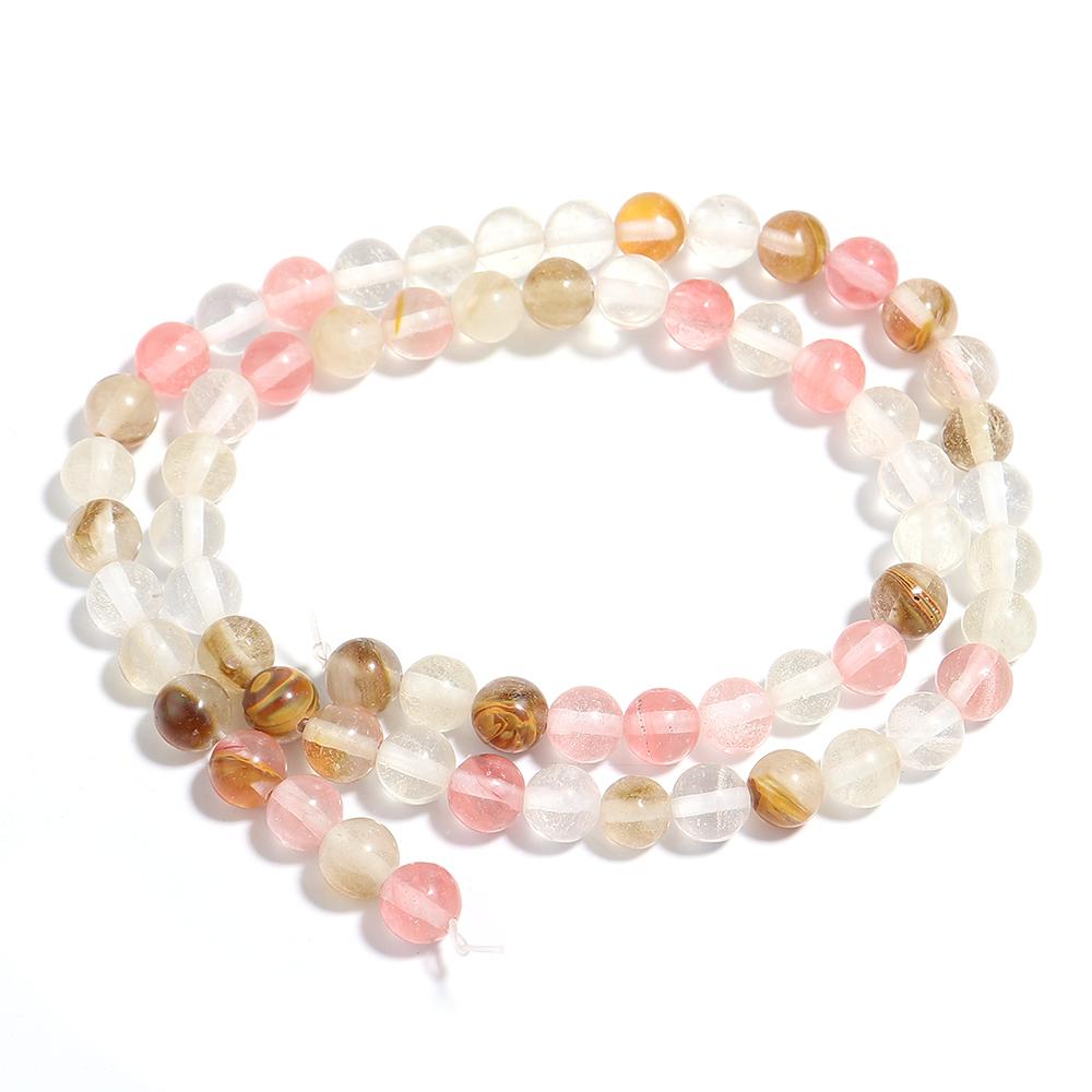 1 Strand 4/6/8/10/12mm Natural Stone Beads Watermelon Peel Round Loose Spacer Beads For Jewelry Making DIY Necklace Bracelets