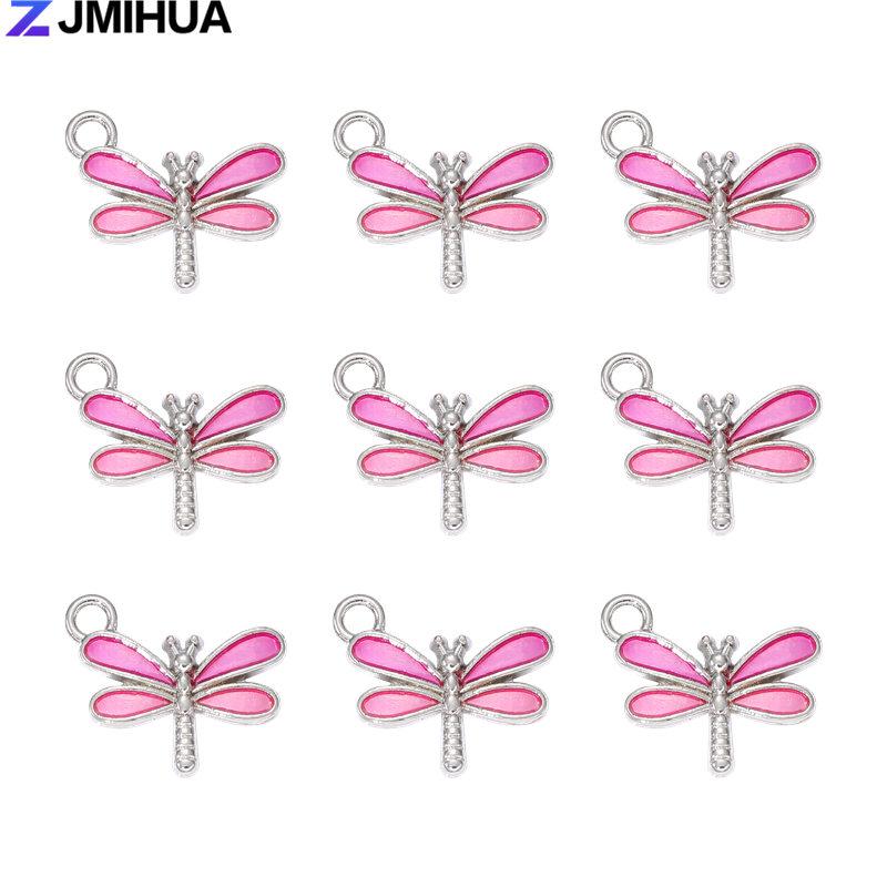15PCS Enamel Colorful Dragonfly Charms Pendant Supplies For DIY Handmade Earrings Bracelets Jewelry Making Findings Accessories