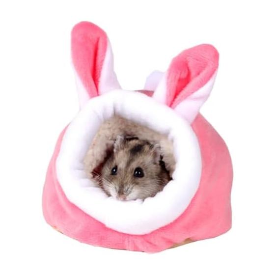 LIKENNY Winter Hamster Cushion Bed, Warm Hamster House, Sleeping Bag, Playground, Rest Area, Warm Nest, Cold Protection, Thermal Insole, Small Animal