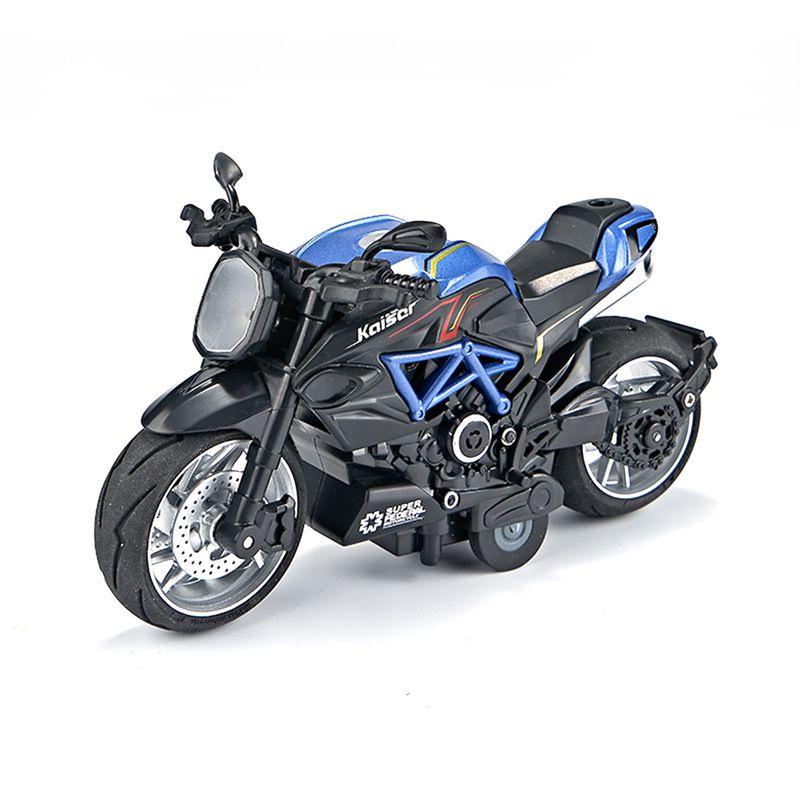 High-quality Die Cast Alloy Motorcycle Model Toy With Light And Music For Kids