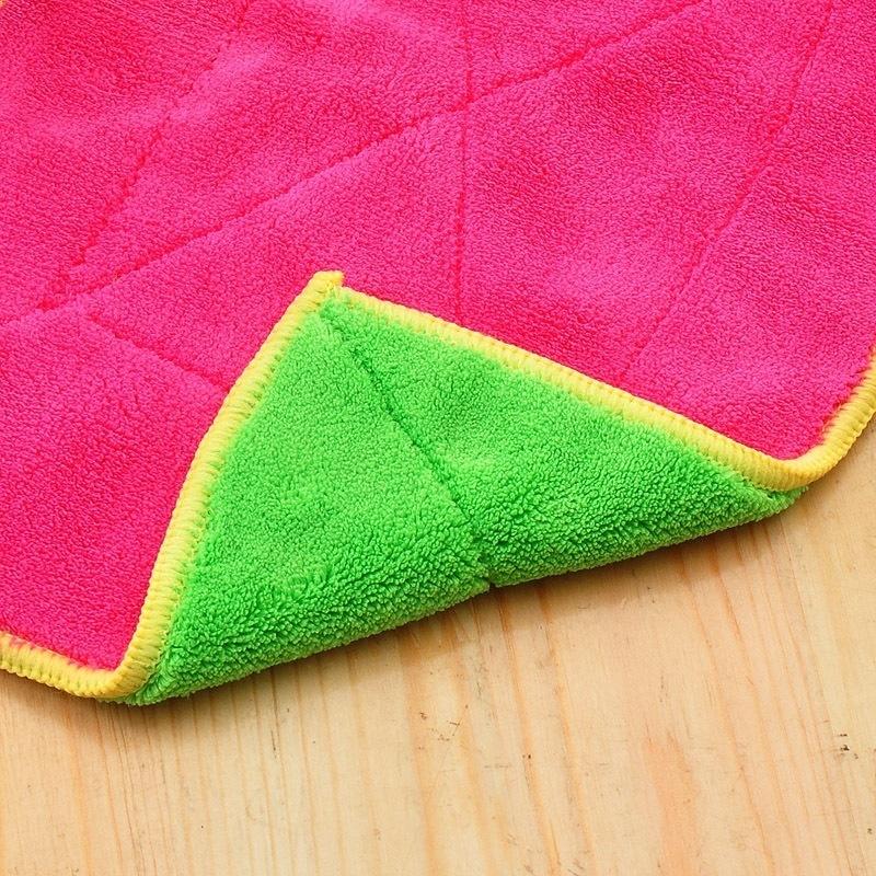Double-sided Microfiber Dish Towels Thickening Cloth Dish Nonstick Oil Absorbent Kitchen Towels