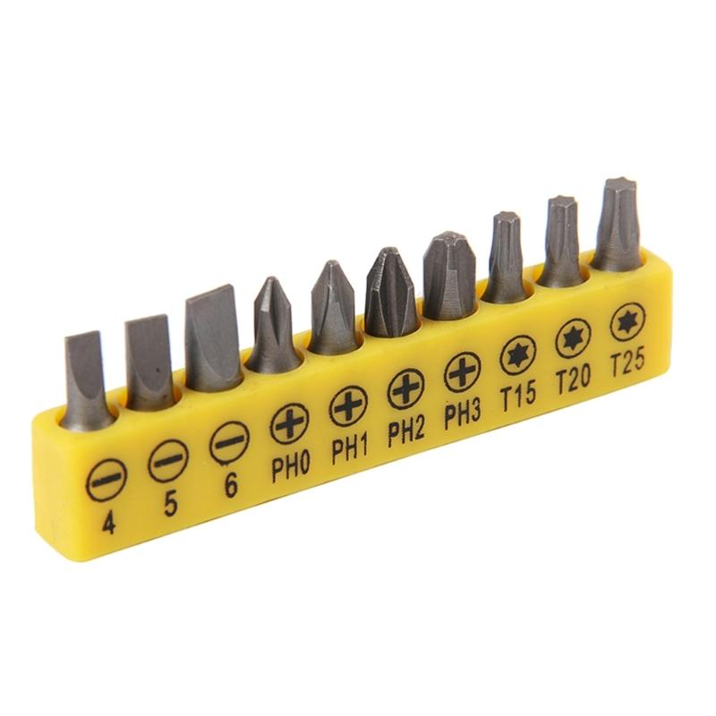 Multifunctional Shape Screwdriver 180 Degrees Nonslip Screwdriver Handle 4/5/6/PH0/PH1/PH2/3/T15/20/25 Bit