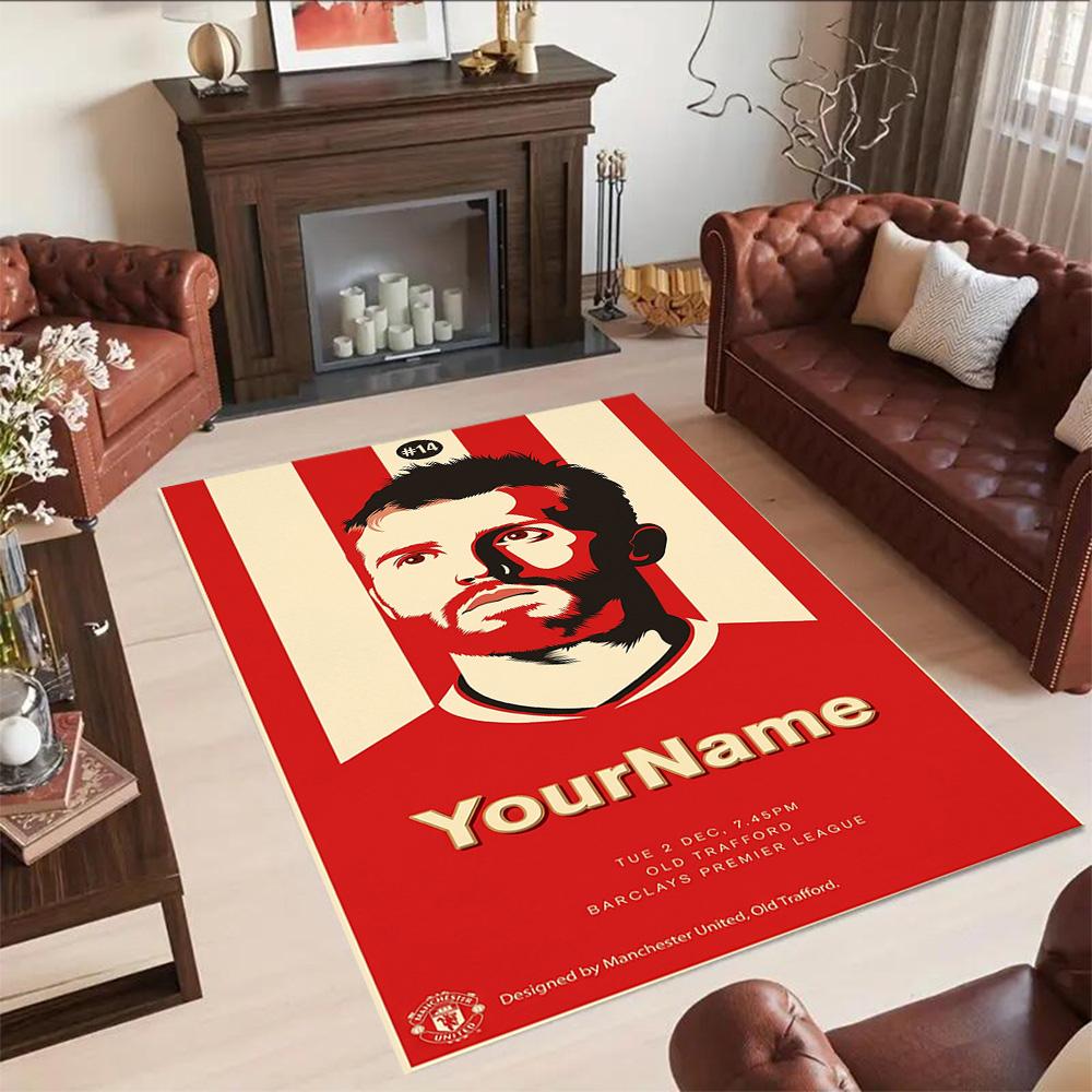 Manchester Personalized Name Area Rug Perfect for Outdoor Living Rooms Dormitory Entryway Anti-slip Rug Anime Office Decor