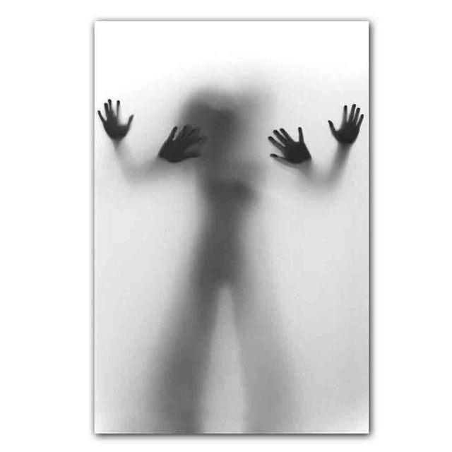 Modern Fashion Abstract Art Printing Canvas Painting Hazy Figure Poster Living Room Corridor Home Decoration Painting Wall No Frame