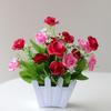 10 Styles Artificial Flowers Plastic Fake Flower Potted New Simulation Plant  Home Decor