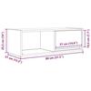 VidaXL Meuble TV 2 pcs chêne noir 80x31x25,5 cm bois d'ingénierie, banc TV, meuble hifi, centre de divertissement, buffet 861457