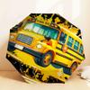 1pc School Bus Lightning Pattern Umbrella Design Automatic Opening and Closing Umbrella, High-quality Travel Umbrella,  C1128188