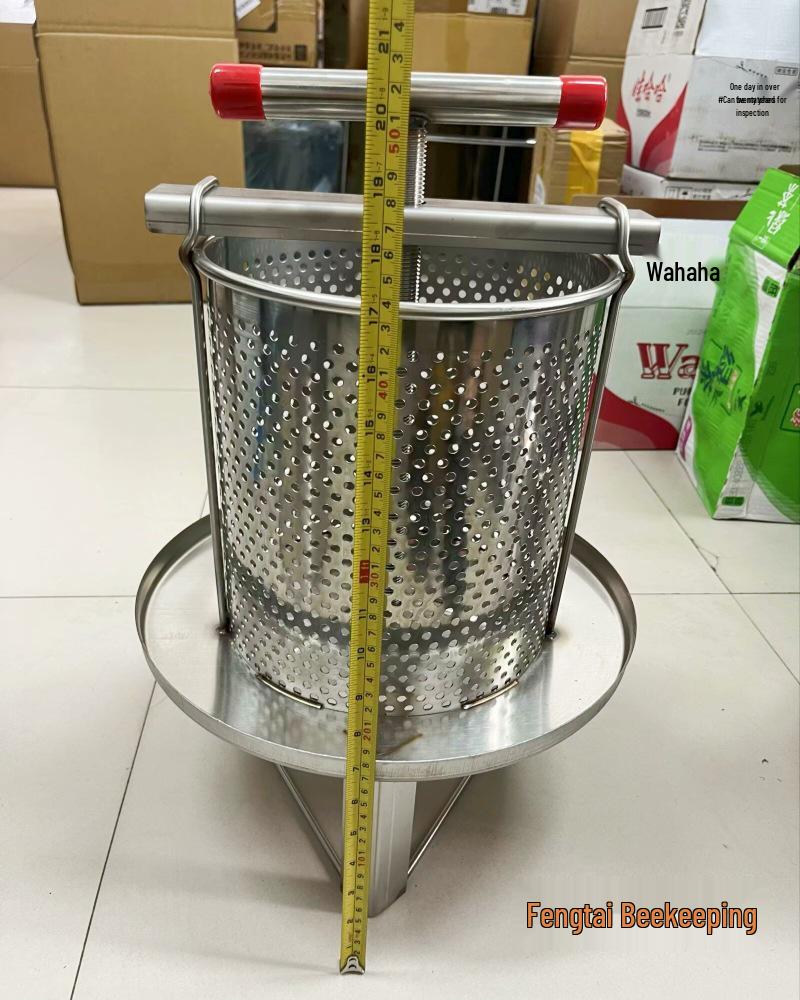 Stainless Steel Household Honey & Wax Press Extractor with Wine Press Function