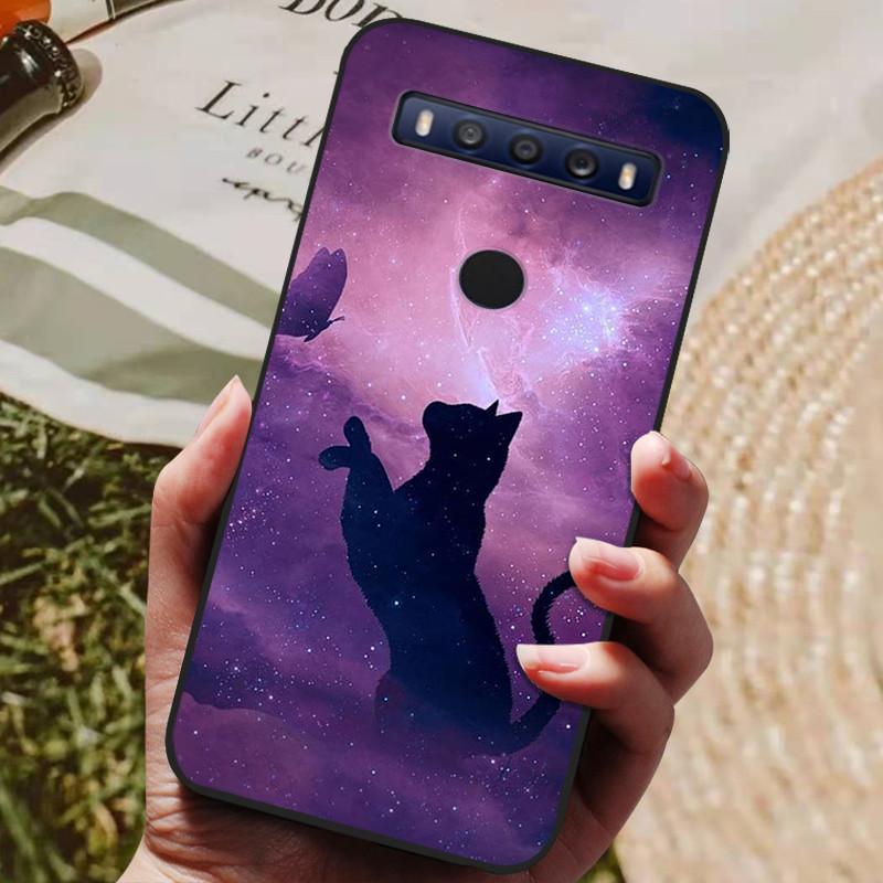 For TCL 10 SE Case Black TPU Silicon Shell For TCL 10SE Phone Cover Tcl 10se Cases T766H T766J T766U T766A Fundas Bumper Marble