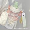 Water Bottle Lily of the Valley Water Cup New Girls High Value Straw Double Drink Accompanying Plastic Cup High Sense Light Luxury Explosion-proof