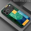 2D Block Color Pattern Phone Case for iPhone 17 16 15 14 13 12 11 X XR XS Max Pro 8 Plus - Protective Glass Cover
