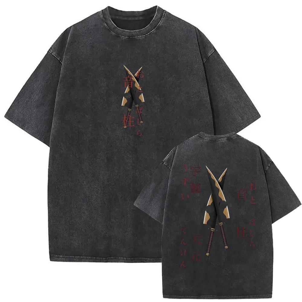 Japan Classic Anime Demon Slayer Graphic Print T-shirt Men Women Loose Casual Oversize Top Cotton Soft Streetwear Harajuku Short Sleeve Summer New Tee