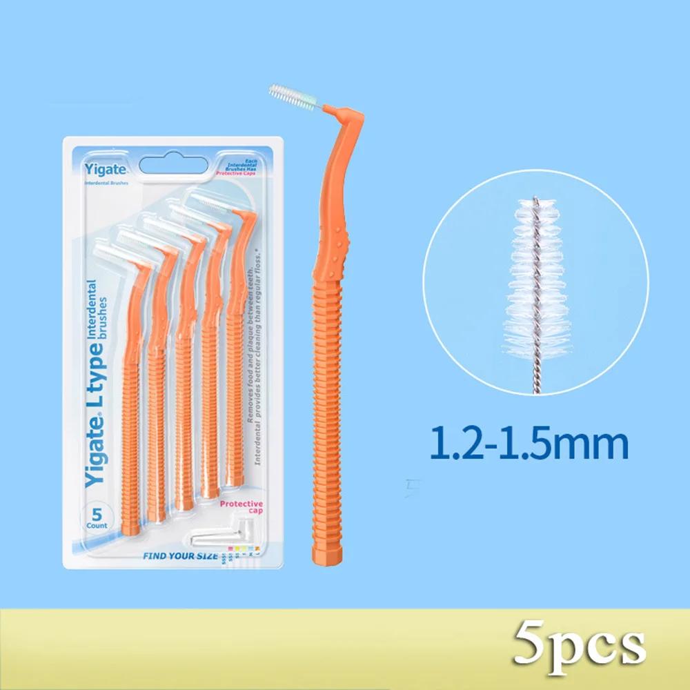 

5Pcs/box Interdental Brush L Shape Interdental Cleaners Orthodontic Toothpick Teeth Whitening Tooth Pick ToothBrush Oral Hygie