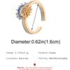 Sparkling Sun and Moon Adjustable Couple Rings CZ Open Promise Ring 2024 New Style Stackable Engagement Jewelry Day Gift