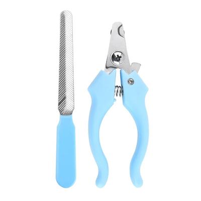 Juego de dos piezas para cortaúñas de gatos, suministros para el cuidado de mascotas, cortaúñas para perros, herramienta de belleza y limpieza manual con lima.