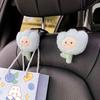 Car Hook Seat With Cute Cartoon Flower Design At The Back, Multifunctional Storage In Car, Backrest With Small Hook