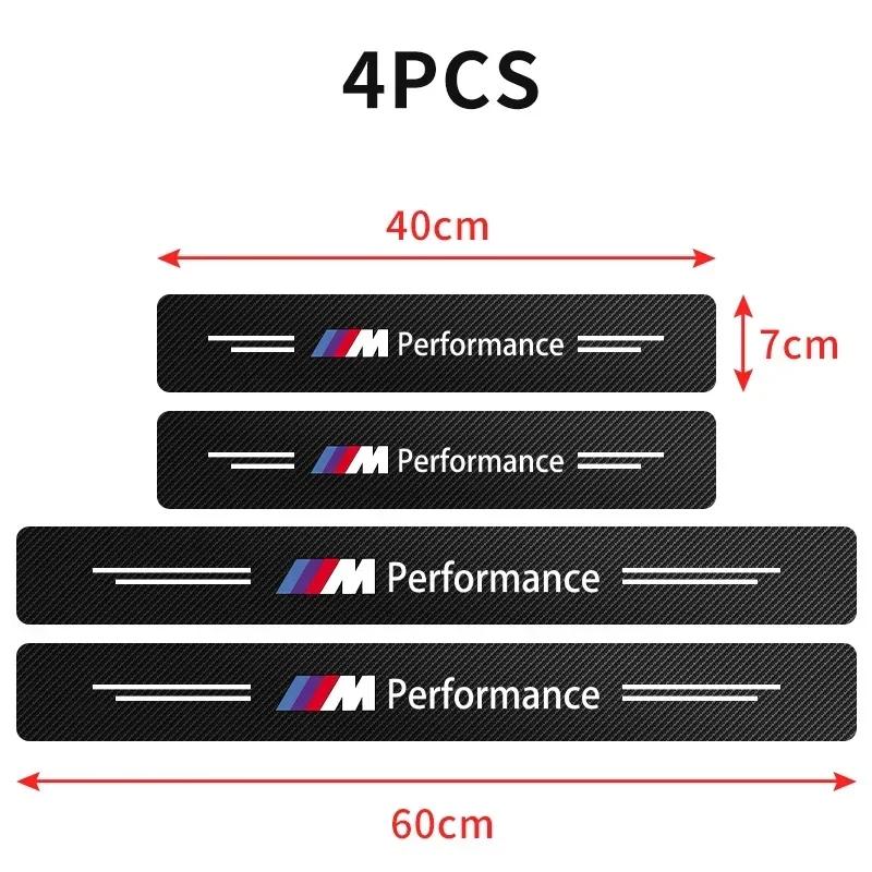 4PCS Carbon Fiber Anti Scratch Scuff Pedal Car Door Sill Protector Stickers For BMW F10 F13 F15 F16 F30 F34 F32 F31 E36 E60