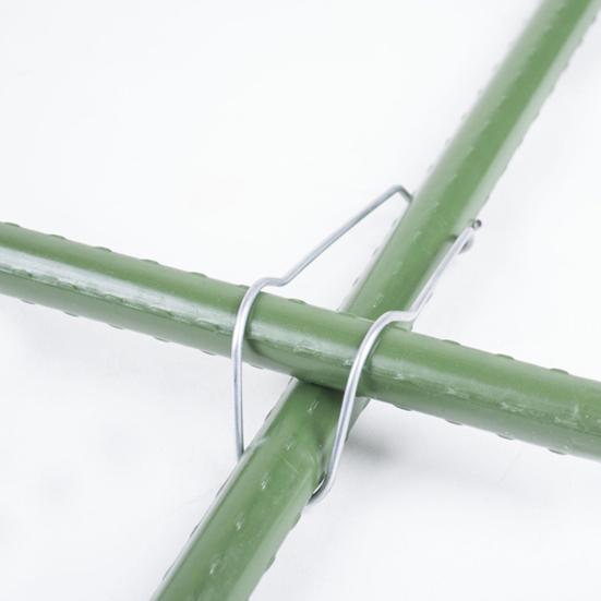 50 Pcs Steel Wire Connecting Buckles for Bamboo Canes Reusable Trellis Clips Pipe Connectors Garden Clips for Plants Support Gardening