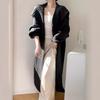Oversized Chunky Knit Cardigan with Wide Collar - Lazy Style Casual Long Coat