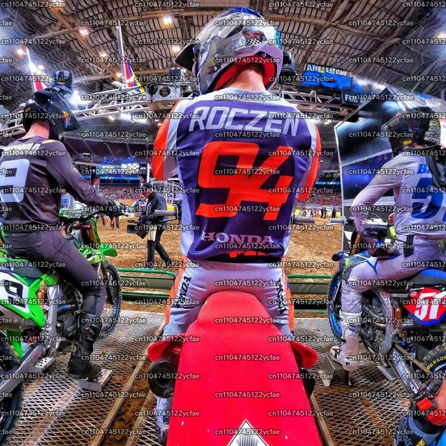 2025 Autumn Motocross Replica Ken Roczen #94 Honda Racing Team Reprint Jersey Loose Breathable 3D Printed Quick Dry long sleeve 140