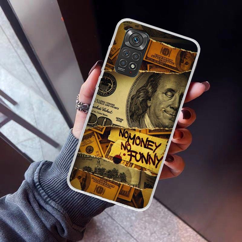 Banknote Dollar Cash Money Phone Case For Xiaomi Redmi Note 15 14 14S 13 12S 12 Pro Plus 11S 11 10S 10 4G Cover 11E 11T 5G Print