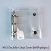 1Pcs Clear Pvc Ring Binder With Waterproof Cover Snap Closure For School Office Journaling Photo Album