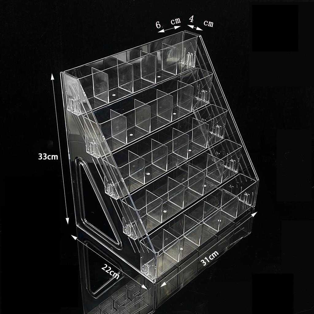Large Capacity Acrylic Pen Holder - Multi-Grid Organizer for Watercolor Pens and Paintbrushes