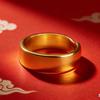 Vietnam Sand Gold Fire-Resistant Unisex Ring: Color-Preserving Electroplated Jewelry