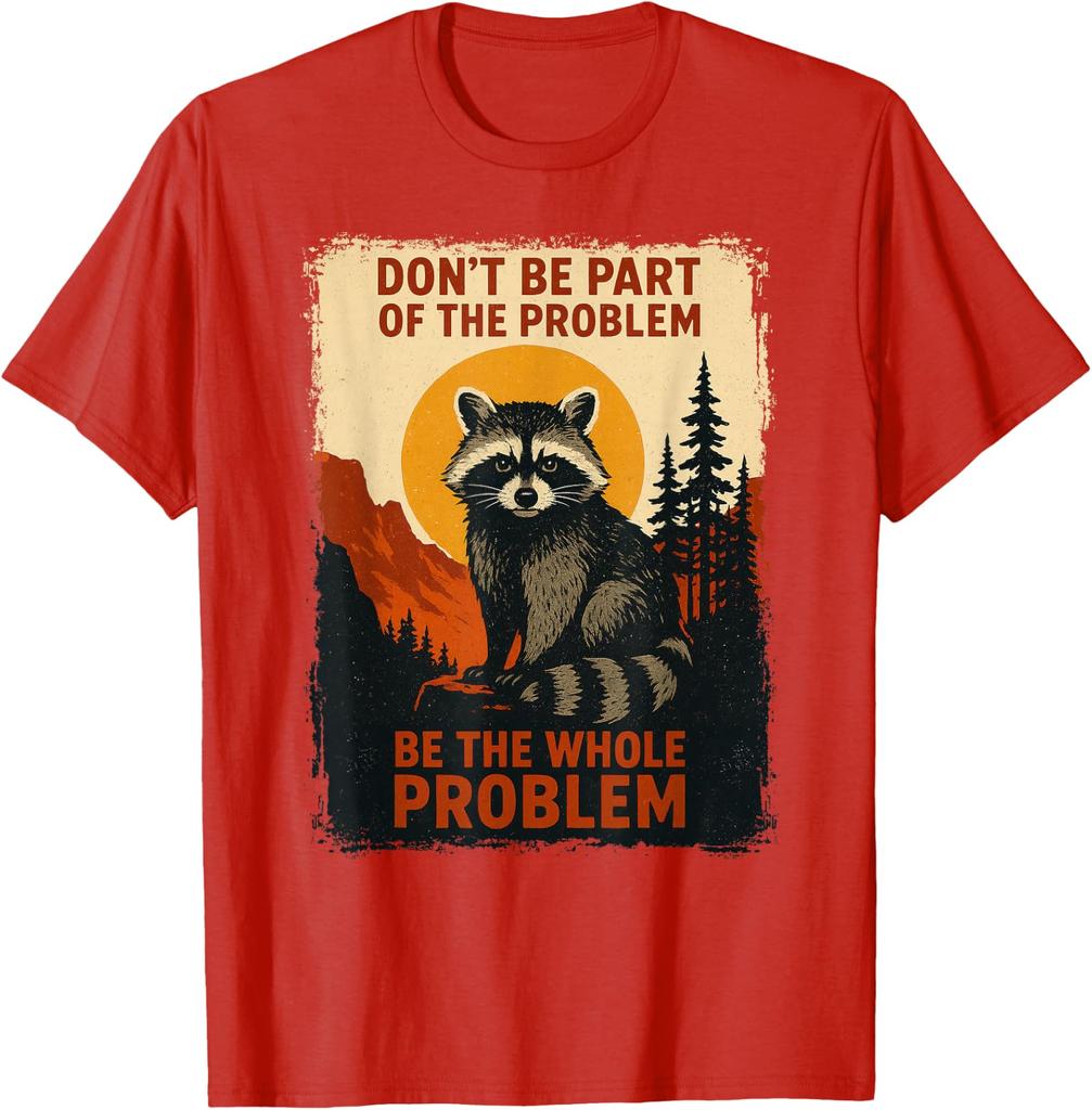 Funny Raccoon Nature Wildlife Outdoor Graphic Unisex T-Shirt 7