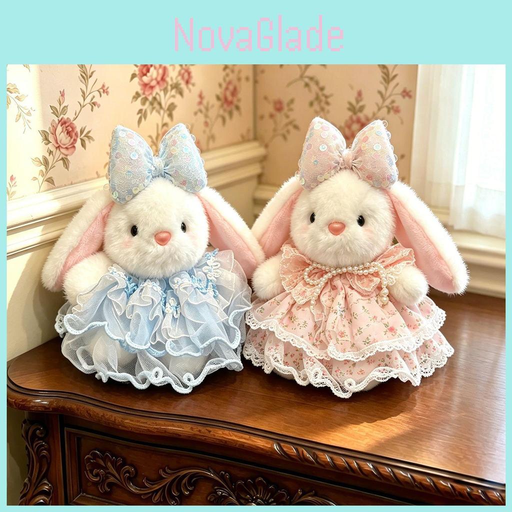 Bambola Coniglio Peluche Con Vestito Rimovibile Per Bambine Decorazione Stanza dei Giochi