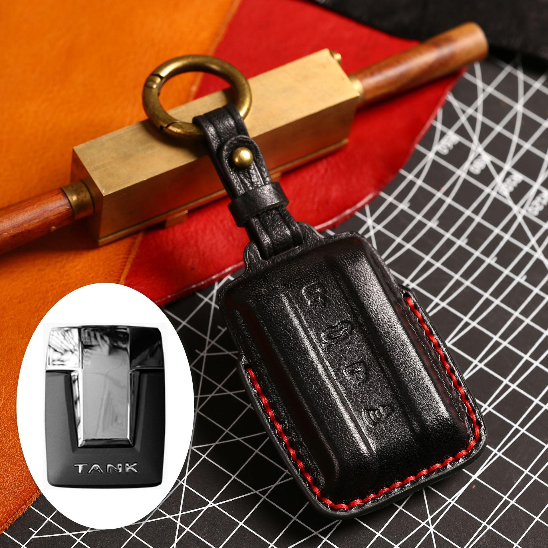 

Новый стандарт 2021 TANK подходит для комплекта ключей Tank 300, Cyber 300 Weipai WEY модификация сумки с пряжками для кузова автомобиля чёрный