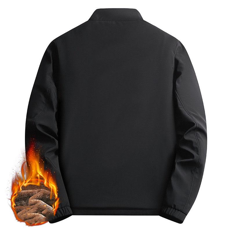 Winter Fashion Trend Windproof Jacket Men's Casual Relaxed Comfort Plus Fleece Thickened Warm Coat