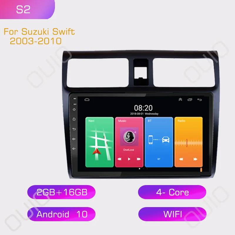 

2din Android 10 Автомагнитола Мультимедийный плеер Carplay Auto GPS Навигация DSP RDS BT БЕЗ DVD Для Suzuki Swift 2003 2004 2005- 2010